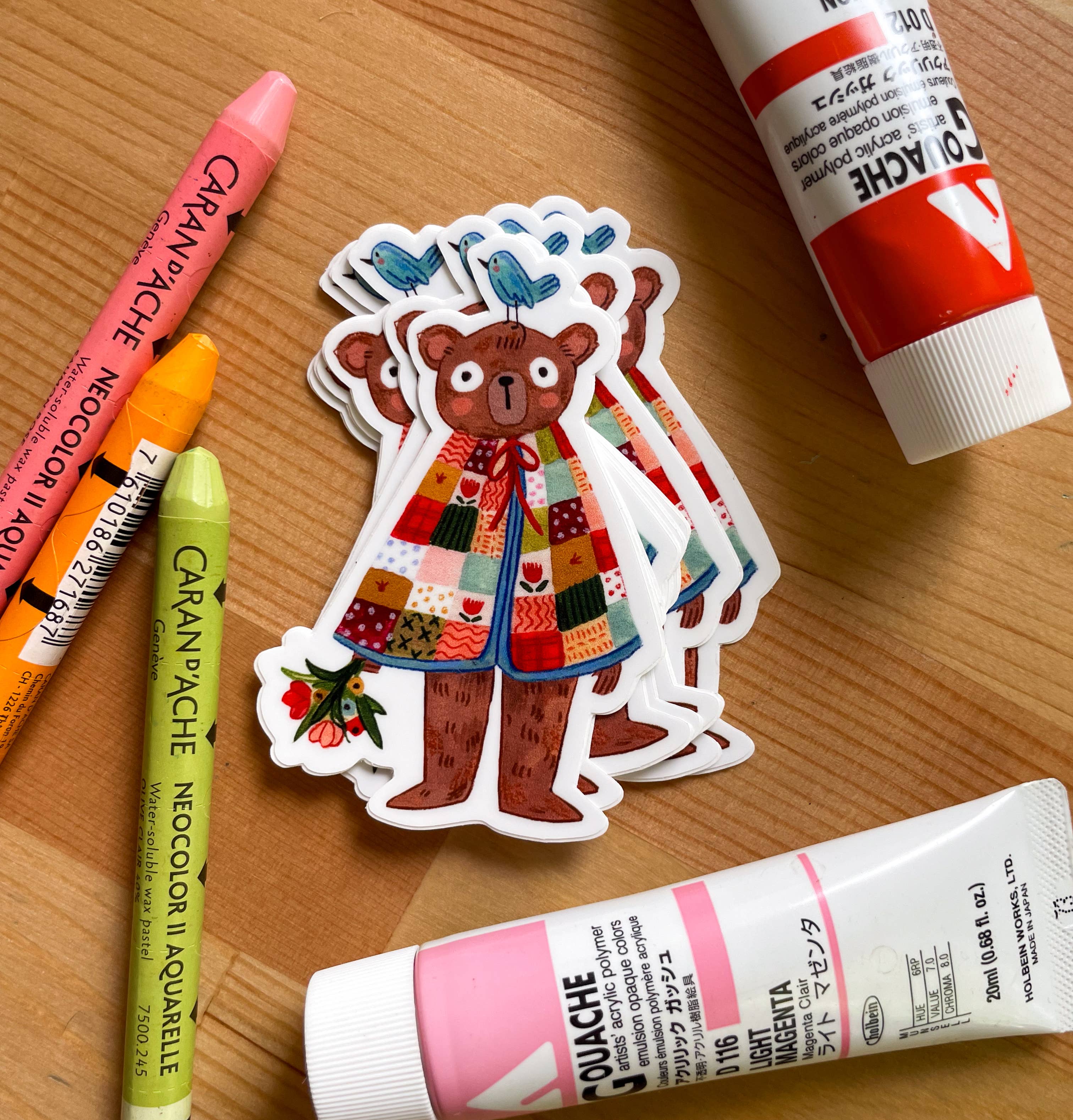 Leah Bees Creations - Wholesale Sticker - Spring Bear — Vinyl Sticker1