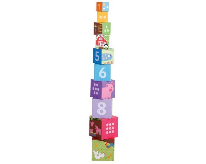 Bigjigs Toys - Wholesale Stacking Rings Game - Baby - Farmyard Stacking Cubes3