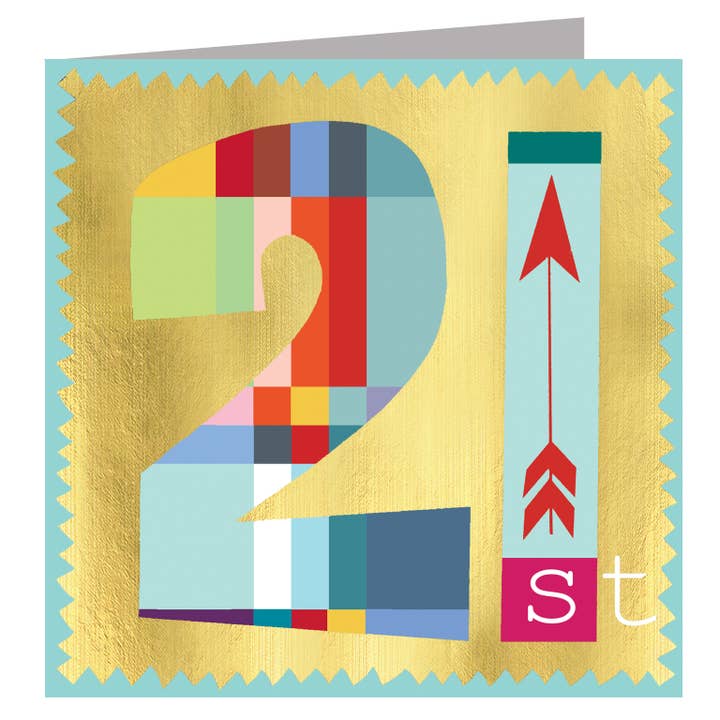 Carte numéro vingt et un en feuille d'or GD21 pour la vente par Kali Stileman Publishing