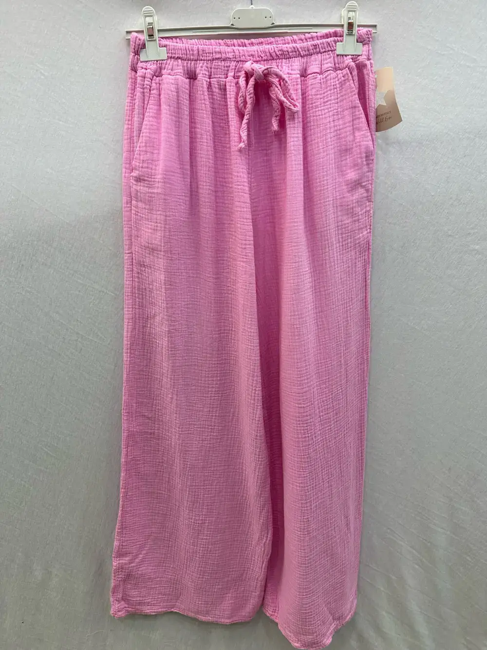 Mimi & Gogo - Wholesale Pants - Women's - Cotton gauze pants with pockets @5375_PGazePoches13