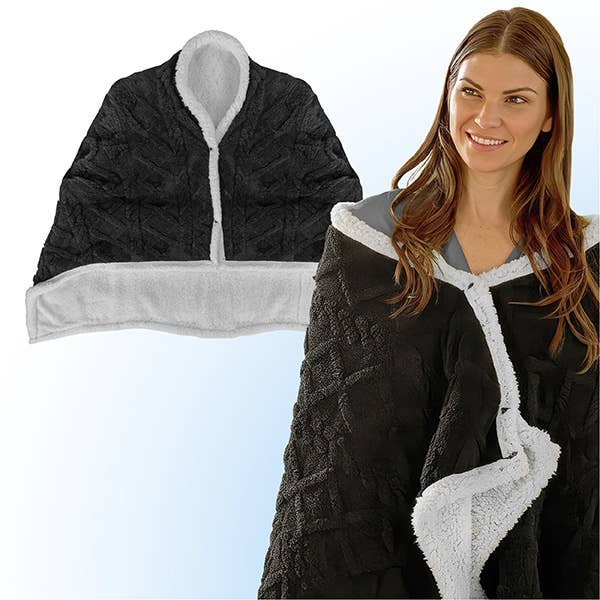 Uncanny Brands - Wholesale Throw Blanket - Therahaus by Therapedic Indoor Heated Shawl0