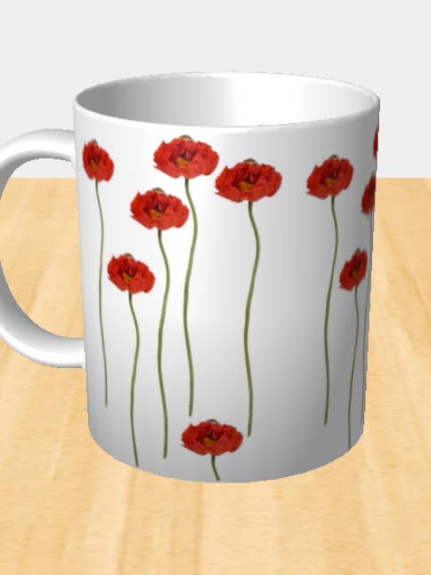 Copo Floral Poppy Dreams 11oz por atacado de Talfoto Studio