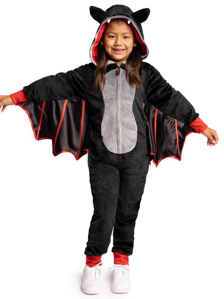 Bat Onesie - Kid's Rainbow Halloween Costume Jumpsuit for wholesale by Tipsy Elves