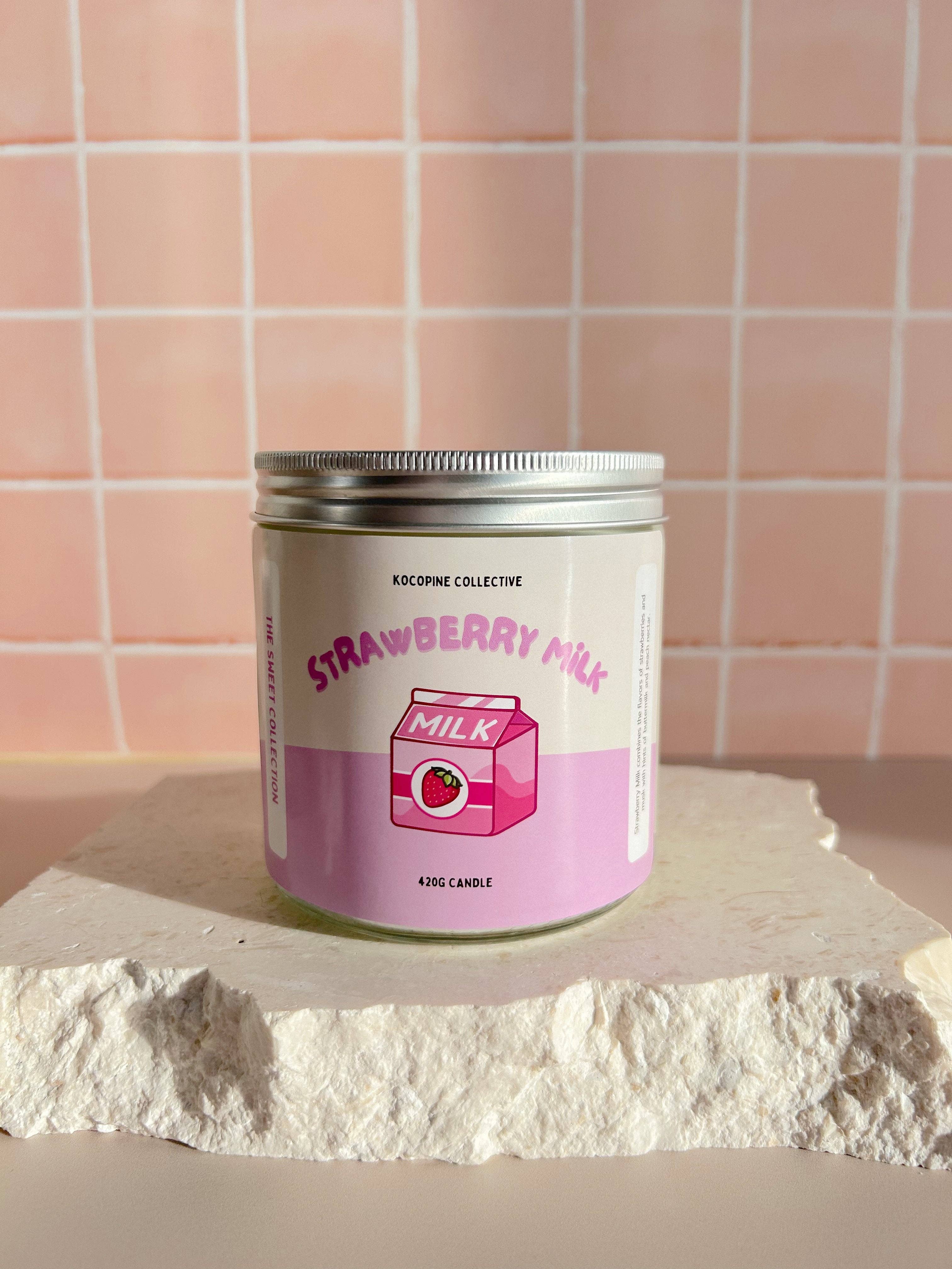 Kocopine Collective - Wholesale Jar/filled candle - Strawberry Milk | Peach Nectar + Strawberry | 420g