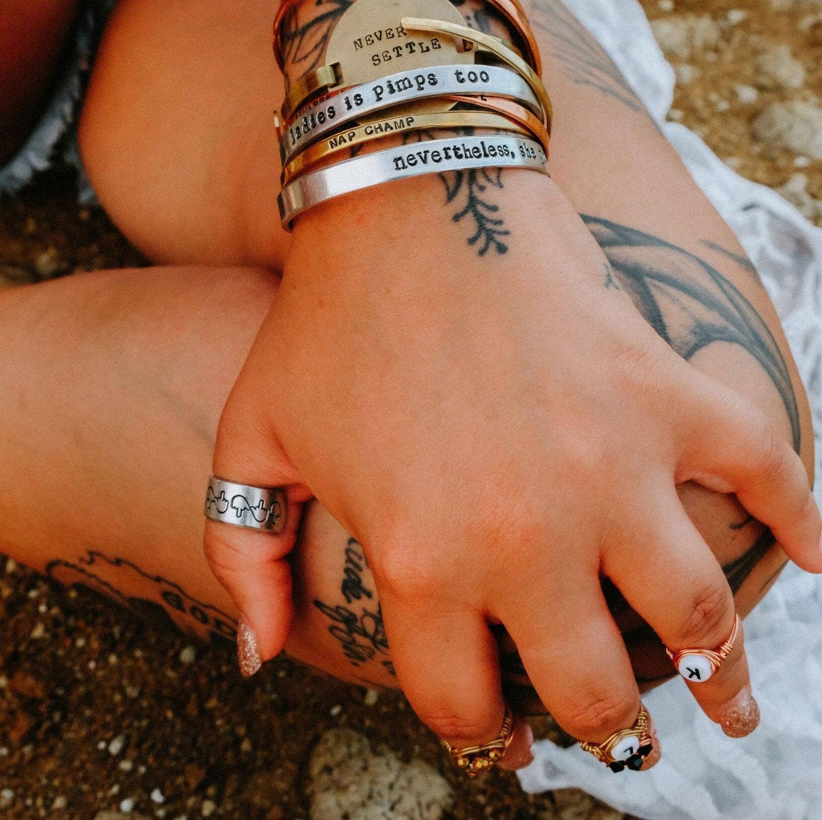 Salt and Sparkle - Wholesale Band/Stacked Ring - Stackable Silver Custom Ring3