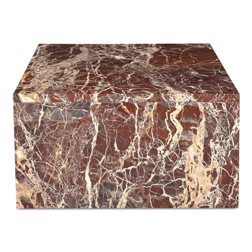 LOOMLAN - Wholesale Coffee Table - Rosa Rosso Levanto Marble Outdoor Coffee Table17