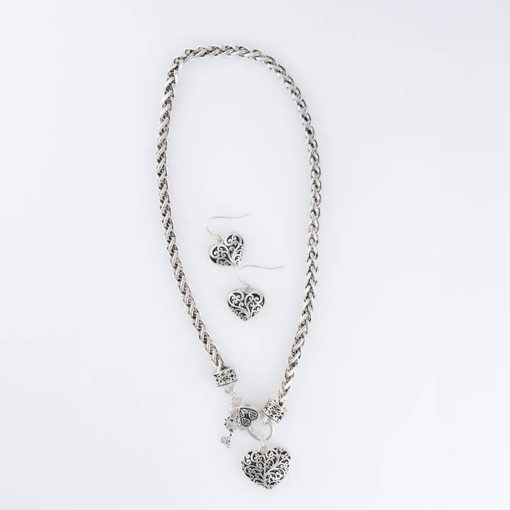 Howard's - Wholesale Jewelry Set - Miah Inspirational Charm Pendant Necklace & Earring Set