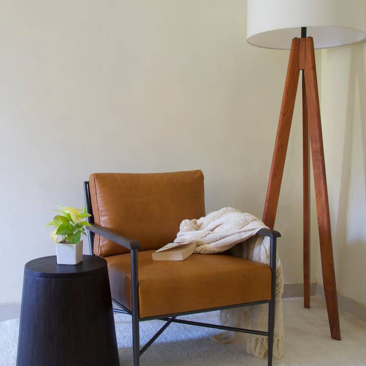 Mitzi Accent Chair Leather and Metal for wholesale by Mango Furniture Inc.