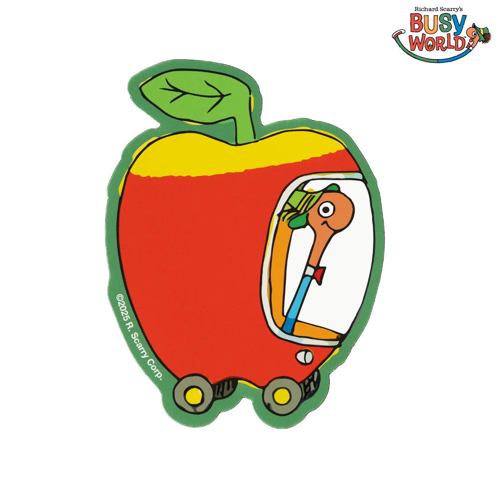 Three Potato Four - Wholesale Sticker - Kids & Baby - 3P4 x Richard Scarry® - Apple Car Sticker