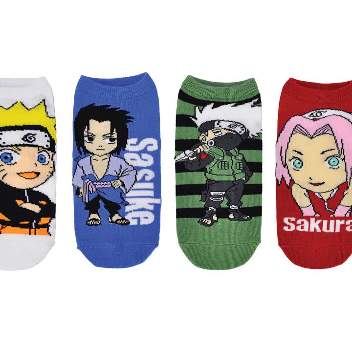 Naruto Shippuden Kids 5 Pair Lowcut Socks for wholesale by Everything Legwear
