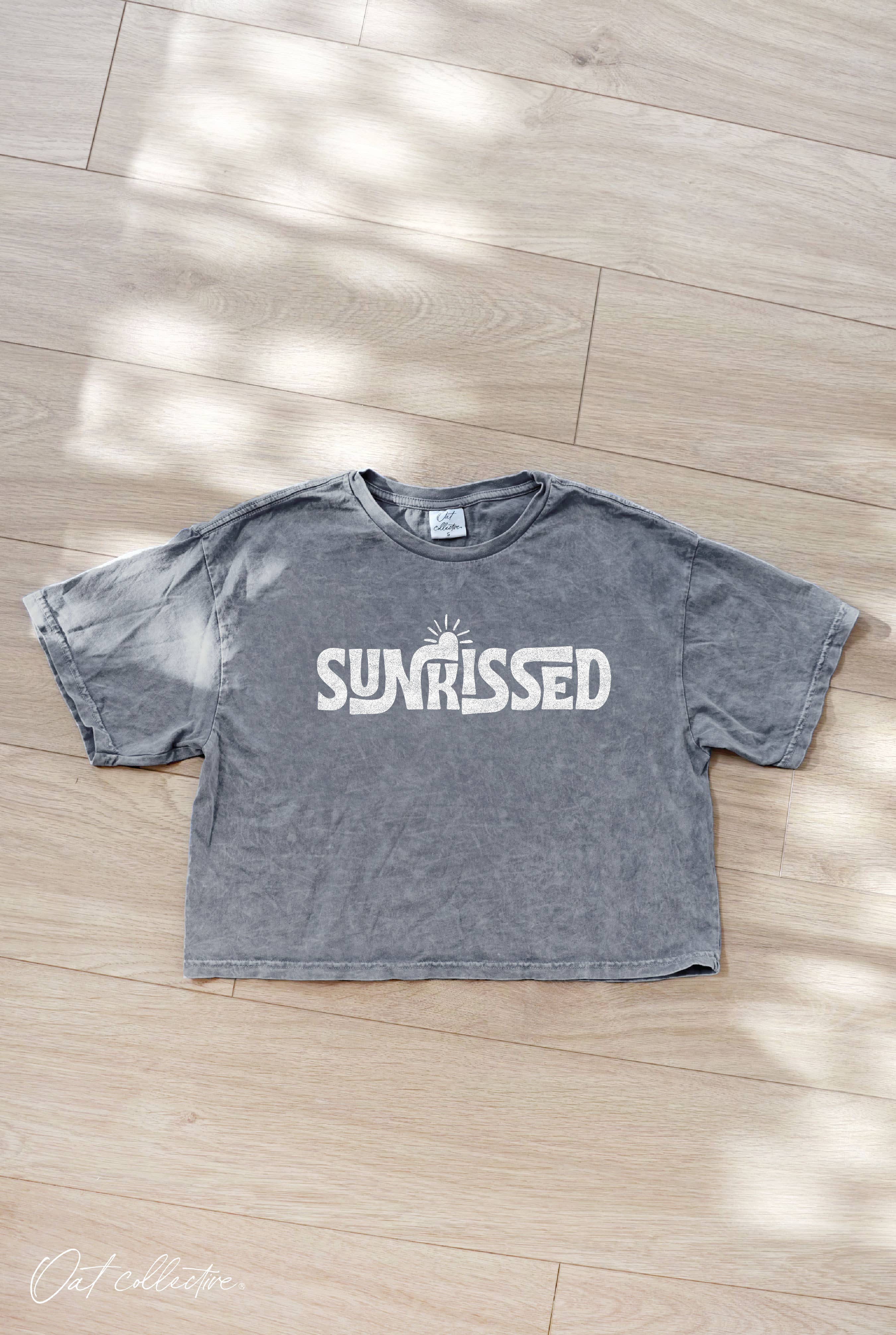 OAT COLLECTIVE - Wholesale Screen Printed T-Shirt - Women's - SUNKISSED Cropped Mineral Graphic Top4