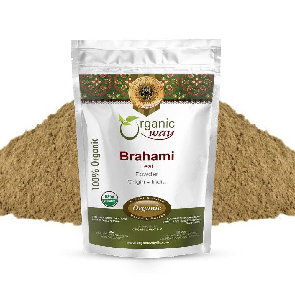 Organic Way LLC - Wholesale Protein/Superfood Powder - Brahmi Leaf Powder (Bacopa Monnieri) - Kosher Certified | Raw, Vegan, Non GMO & Gluten Free | USDA Certified | Origin - India