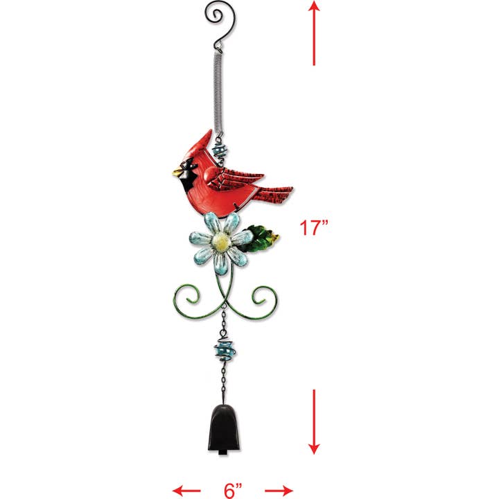 Glass Cardinal Bouncy for wholesale by Sunset Vista Designs