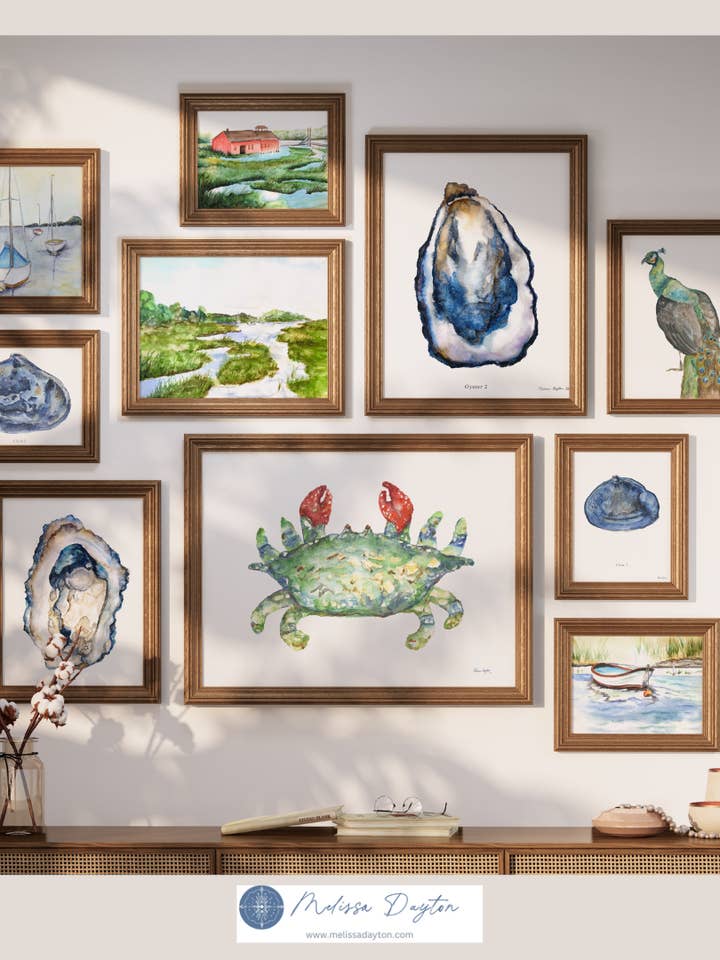 Coastal Watercolor Gallery Wall Sets - Curated Giclee Prints for wholesale by Melissa Dayton Art and Design