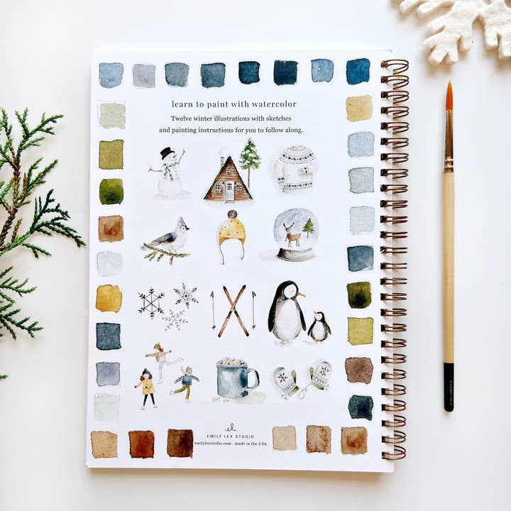 emily lex studio - Wholesale Sketchbook/sketchpad - winter watercolor workbook1