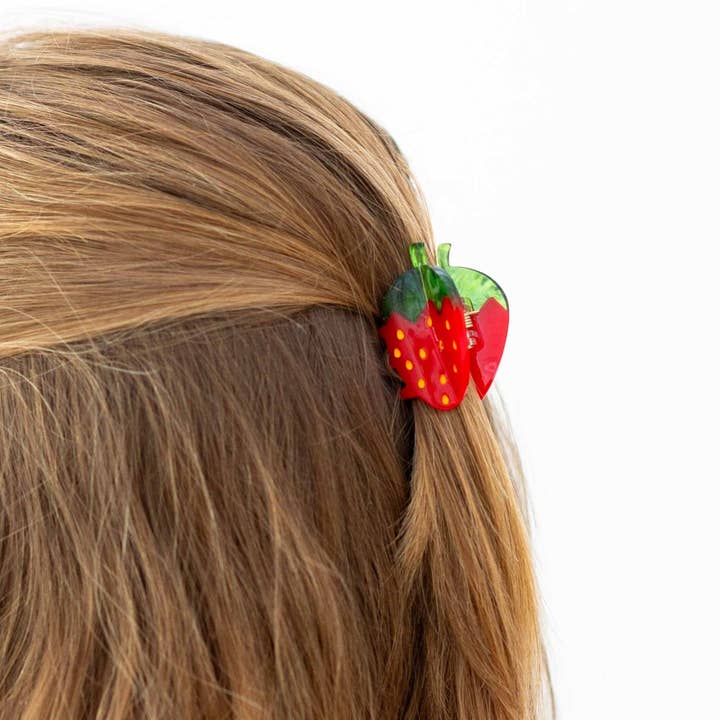 Jenny Lemons - Wholesale Hair Clip - Women's - Mini Strawberry Hair Claw Clip