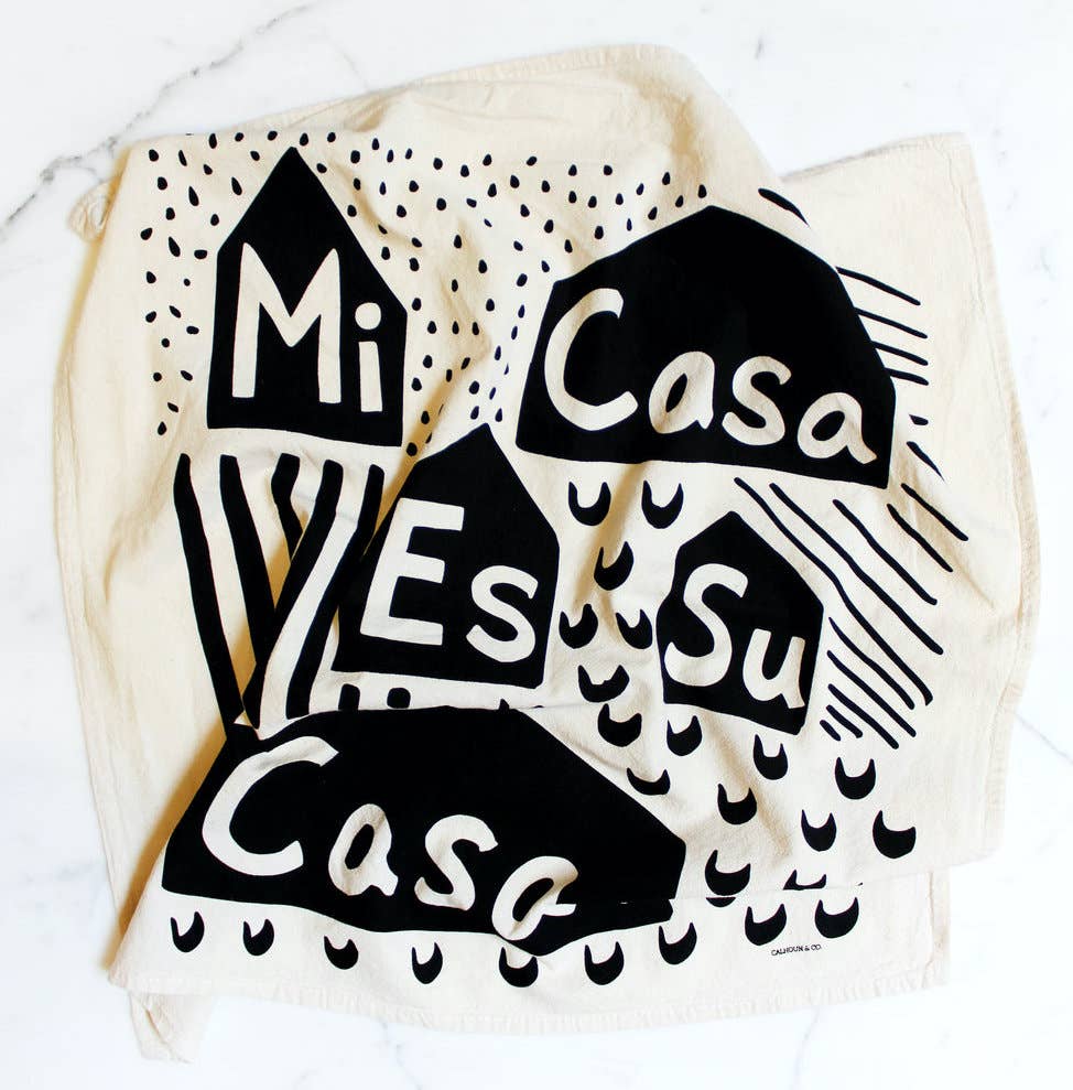 Calhoun & Co. – Großhandel Geschirrtücher – Mi Casa Es Su Casa Geschirrtuch2