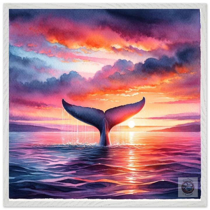 Crépuscule Serein : Queue de Baleine de Terre-Neuve pour la vente par Driftwood Creations