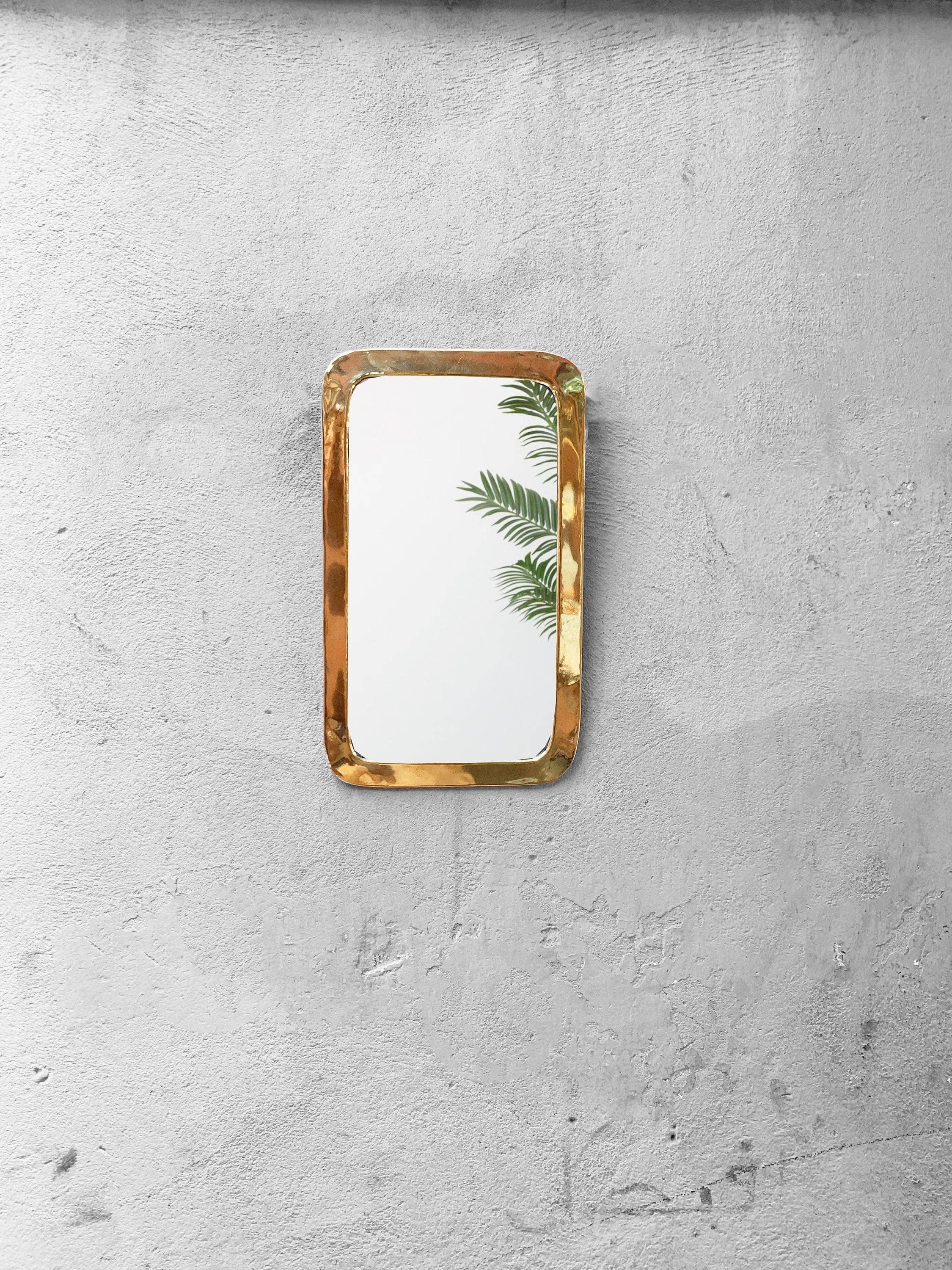 Palmeraies - Wholesale Wall Mirror - Handmade Rectangle Mirrors - Gold Brass Frame Mirror2