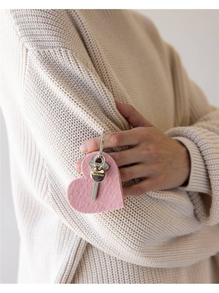 Llavero en forma de corazón de lana merino - Rock Salt para venta al por mayor de Graf Lantz