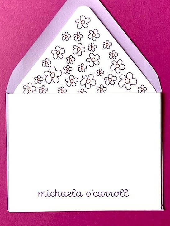 Krispigt och lockigt skript - Personlig brevpapper för wholesale av Mighty Violet Design