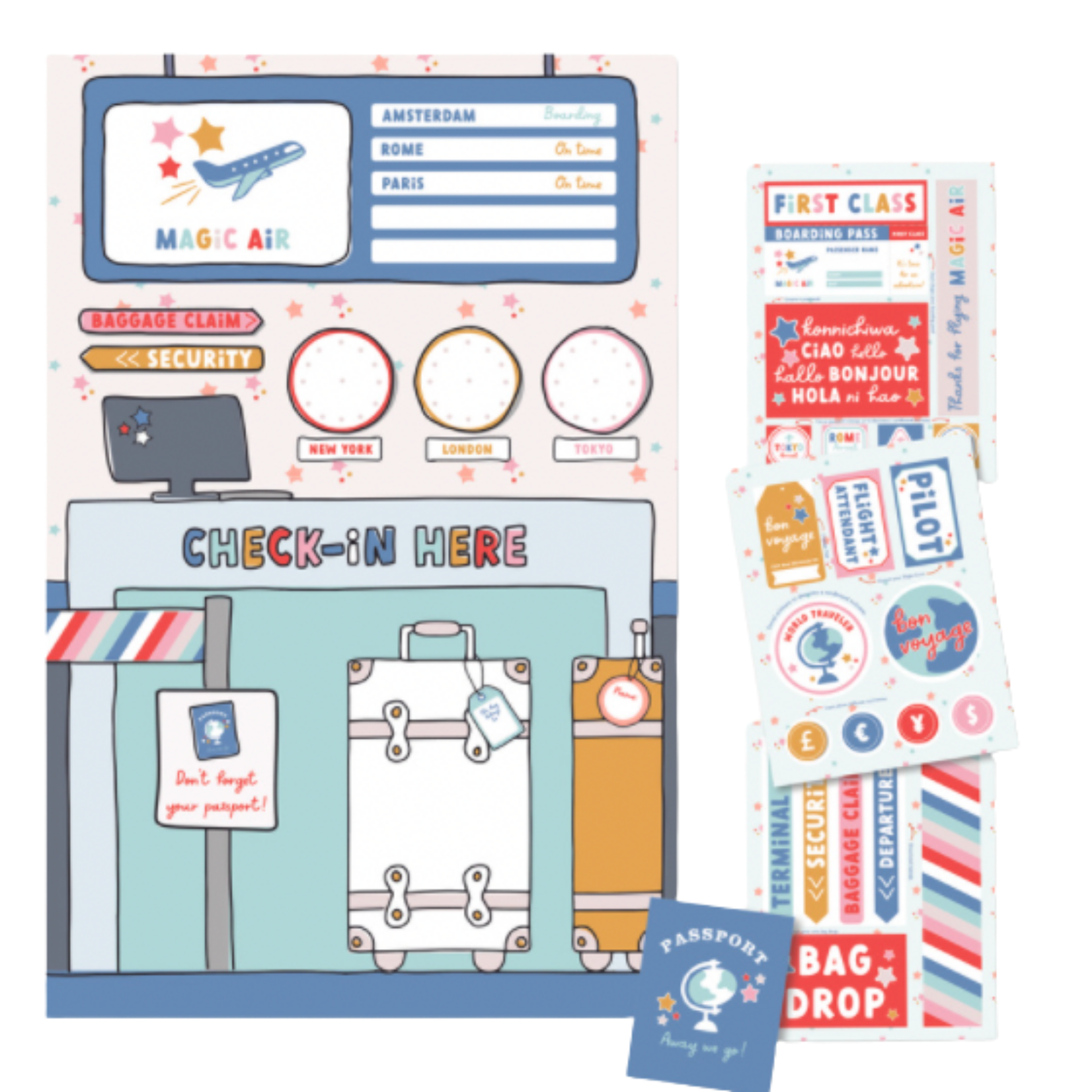 MagicPlaybook - Wholesale Toy Set - Kids - Airport Pretend Play Kit for Kids – Interactive & Creative2