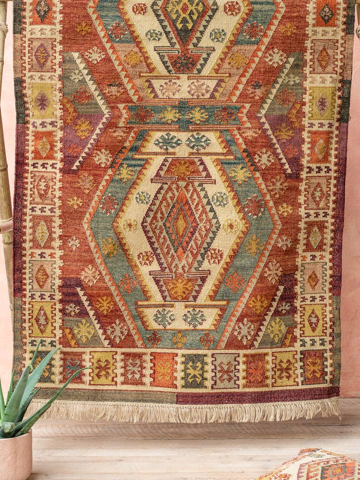 Narayan Handloom Kilim Rug, Large Area, 150 X 240cm for wholesale by Namaste