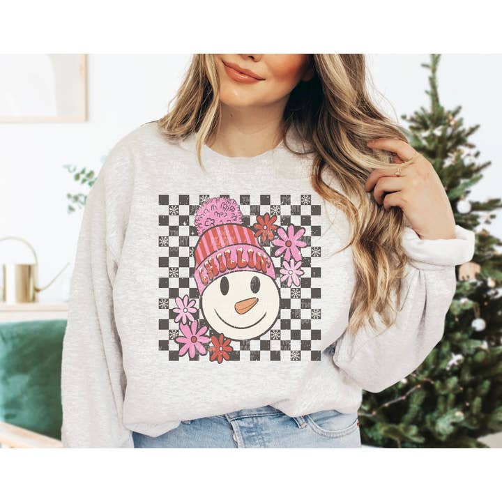 Felpa natalizia Chillin Snowman per la vendita all'ingrosso da parte di Rad & Cove