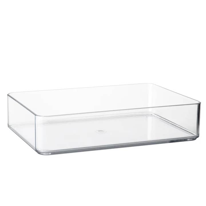 Clear Drawer Organizer – Stackable Storage Tray- 12"x6"x2" for wholesale by The Organizing Warehouse