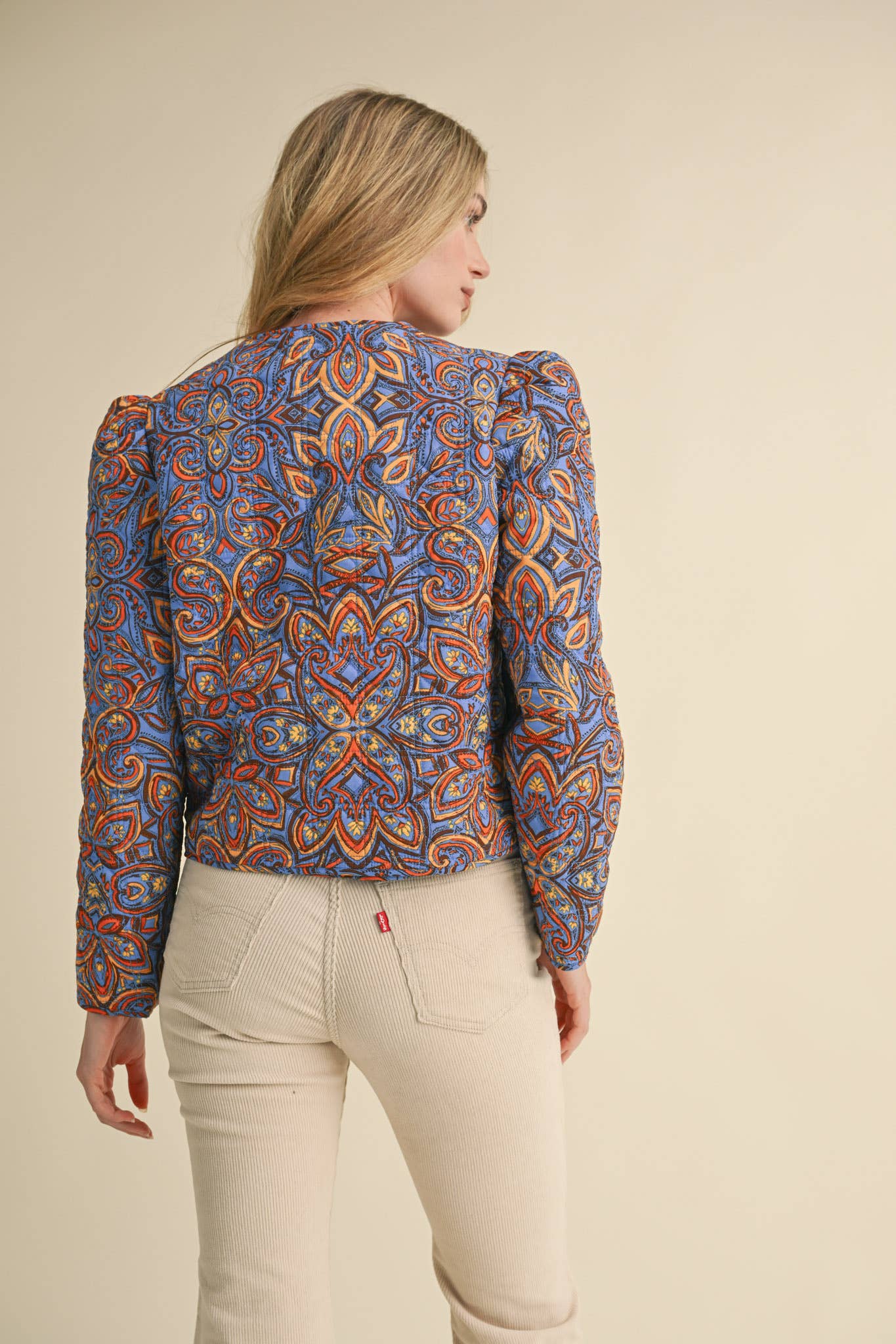 &MERCI - Wholesale Jacket - Women's - EXCLUSIVE PRINT QUILTED PAISLEY PRINT JACKET MJK363428