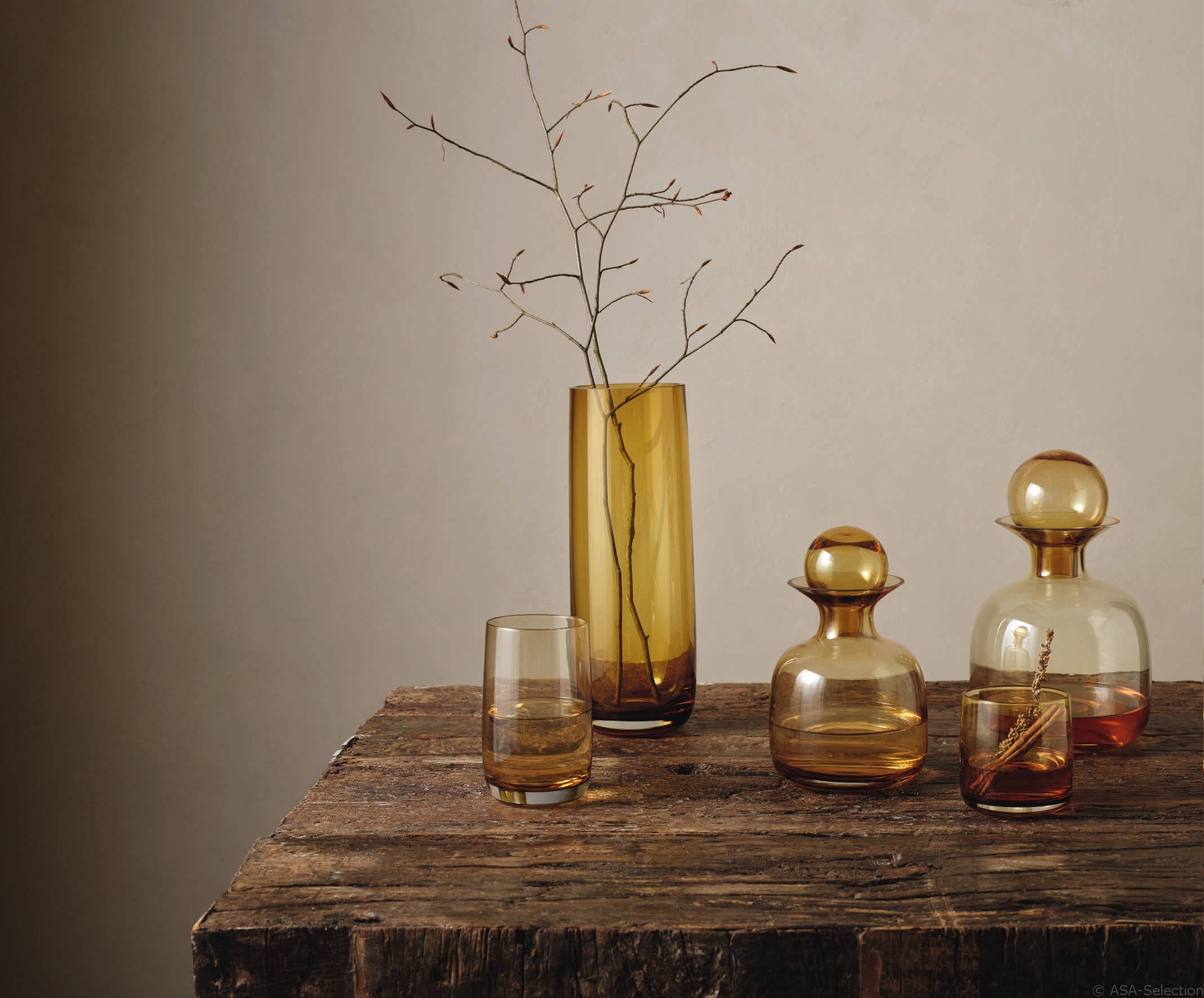 ASA Selection - Wholesale Carafe - SARABI Blown Glass Carafes Square w/Gift Pack*2-3MO LeadTime12