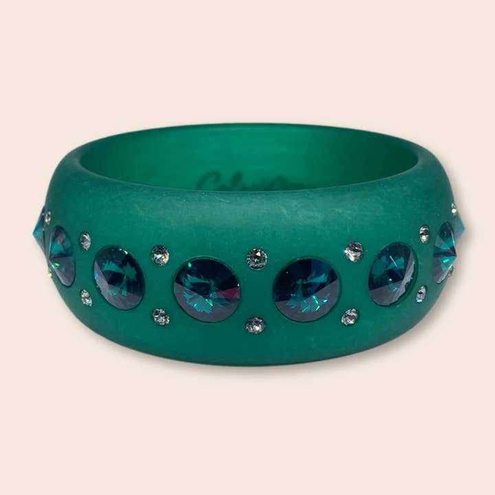 Bracelet-jonc Catania vert foncé pour la vente par Coloristers