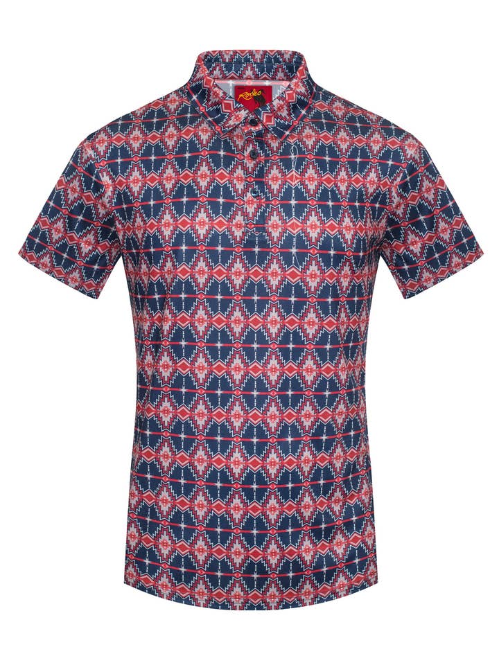 Herren Kurzarm-Modal-Poloshirt mit Druck – RS200-1070 für den Großhandel von Rodeo Clothing