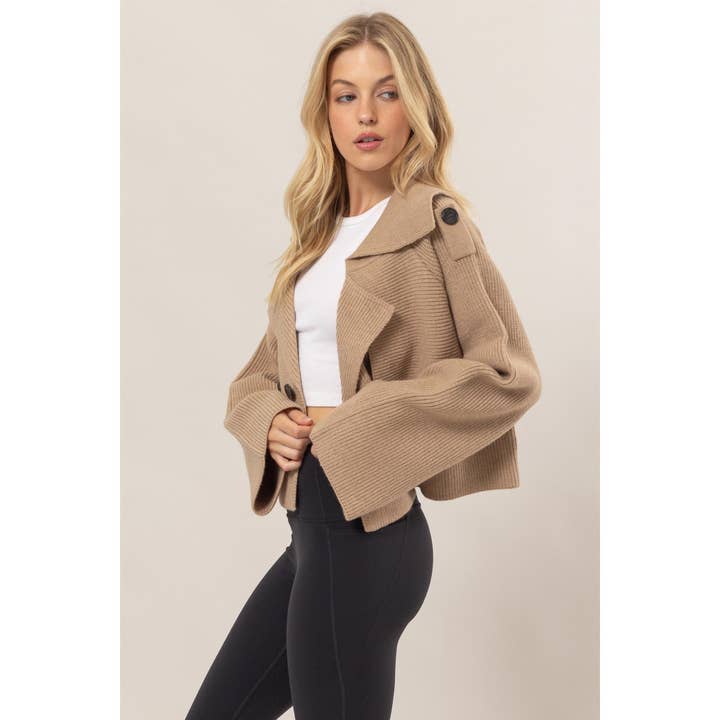 HYFVE - Wholesale Jacket - Women's - Double Breast Sweater Trench Jacket3