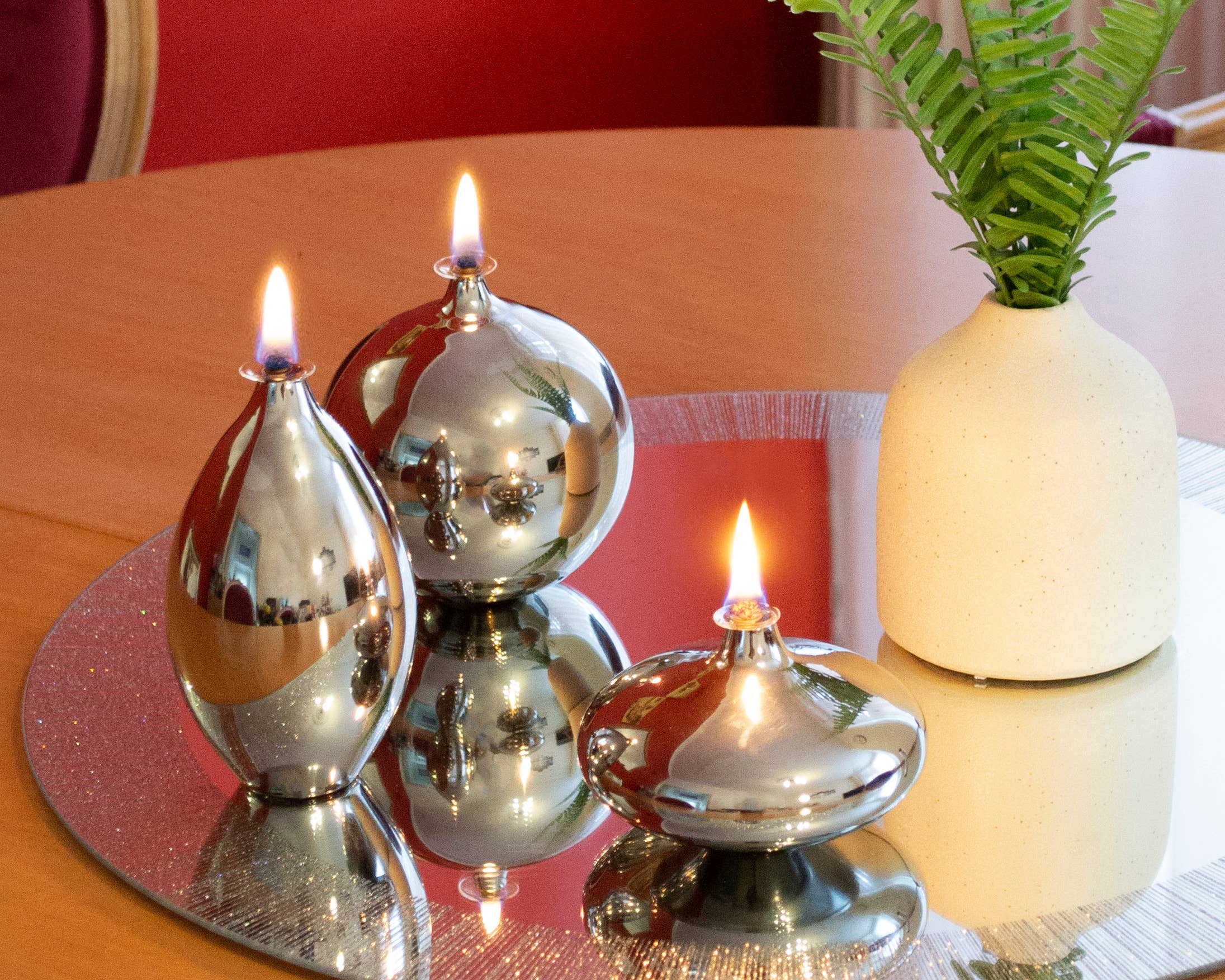 Bergs International – wholesale Novelty candle – Eden Lamp Set Transparent2