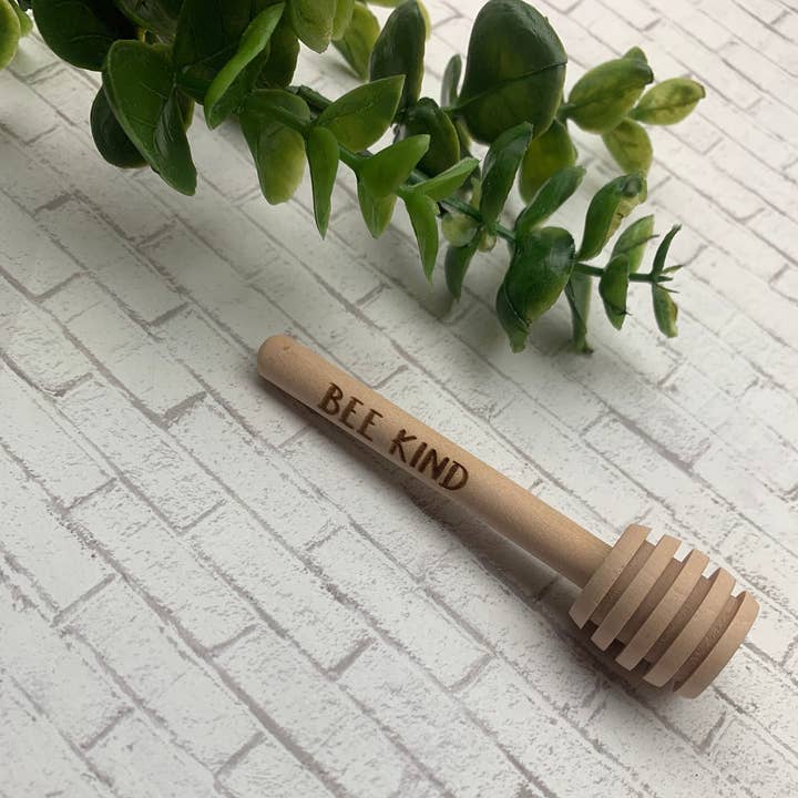 Bee Kind Honey Dipper, Honey Stick - Honey Pot Wand - Honey Spoons - Wood Dipper - Honey Jar - Honey Wedding Gift - Sweet Gift for wholesale by Hazel Grove Customs