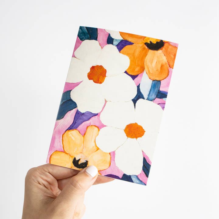 Julia Ockert - Wholesale Everyday greeting card - White Summer Blooms Greeting Card1