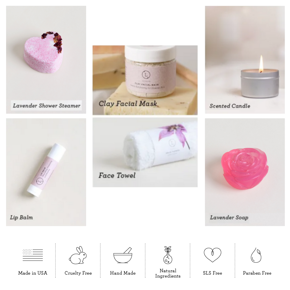 Lizush - Wholesale Bath & Body Set - Lovely Little Spa Gift set - 6 Products1