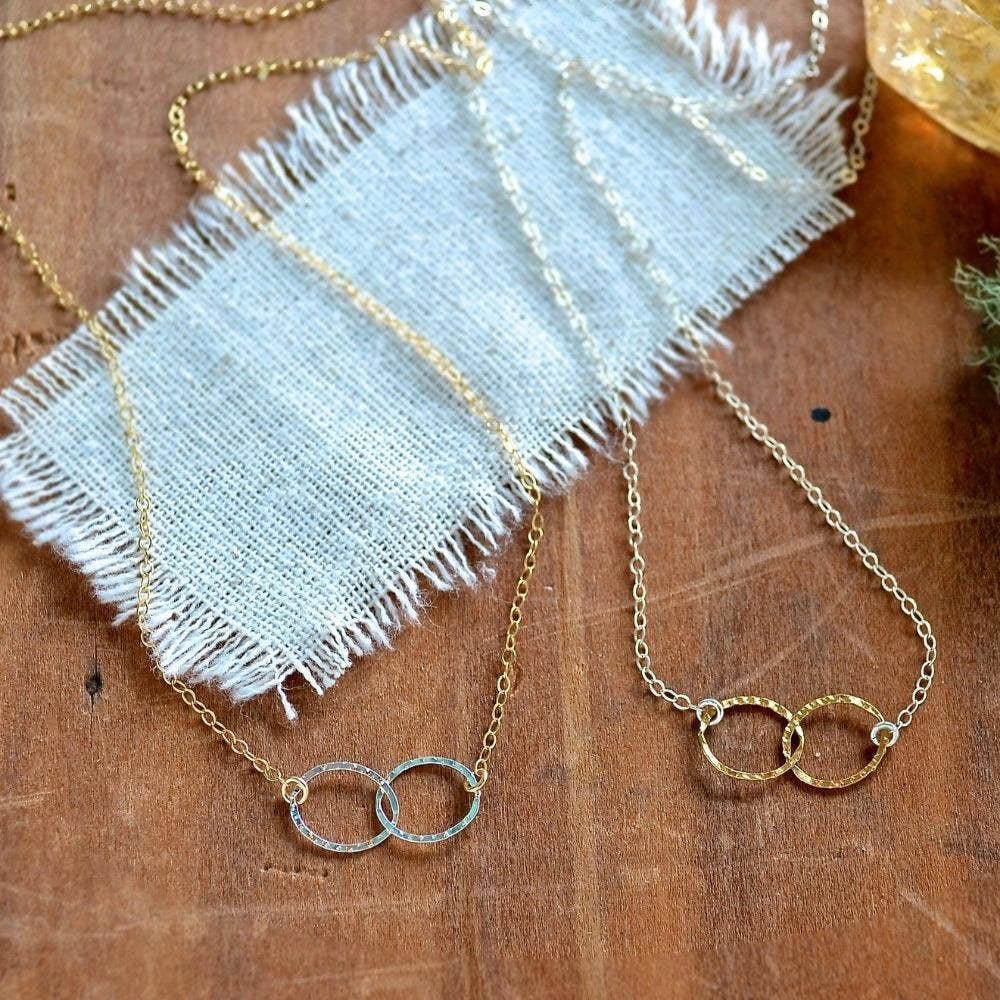 Foamy Wader – Engroshandel Halskæde med vedhæng – Infinity halskæde - forbundet cirkel infinity charme halskæde5