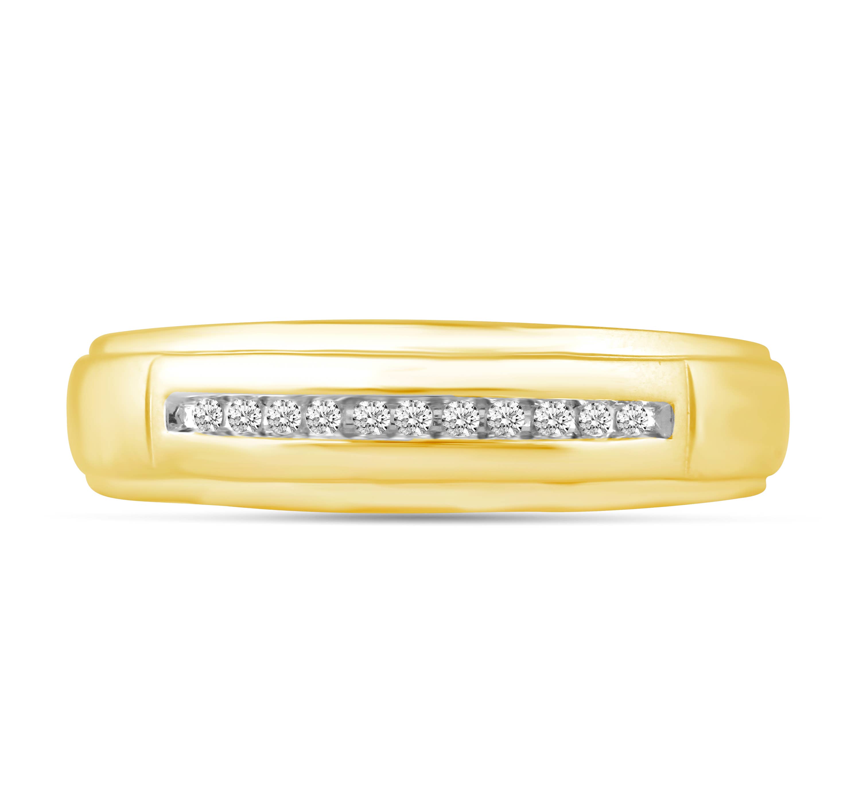 Fifth and Fine - Wholesale Jewelry Set - Men's 1/15CT TW Diamond Ring Set in 10KT Yellow Gold2
