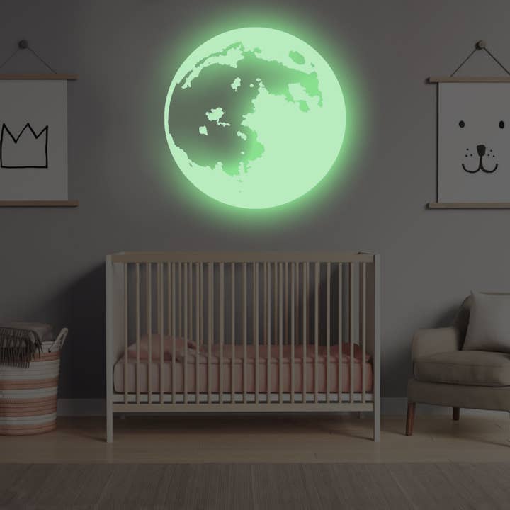 Maan-muursticker die in het donker oplicht - Gloeiende plafondsticker voor kinderkamer/slaapkamer, lichtdecoratie voor wholesale door Decords
