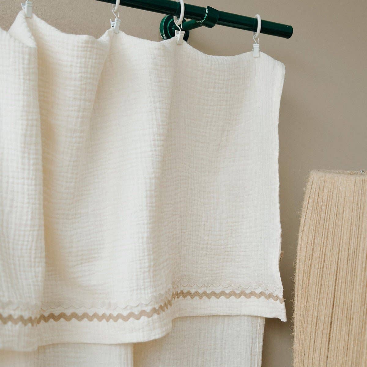 Cocoeko - Wholesale Curtain - Double gauze cotton panel ECRU / BEIGE2