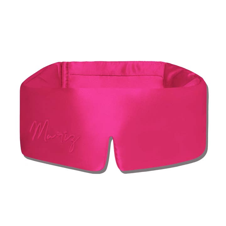 Harmony Pink Verstelbaar Zijde Slaapmasker voor wholesale door MARIZ SILK