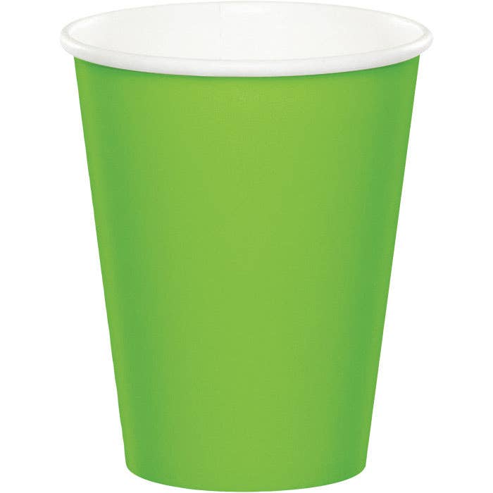 Fresh Lime 9 oz Hot & Cold Paper Cups, 24/Pkg for wholesale by Bulk Party Decor