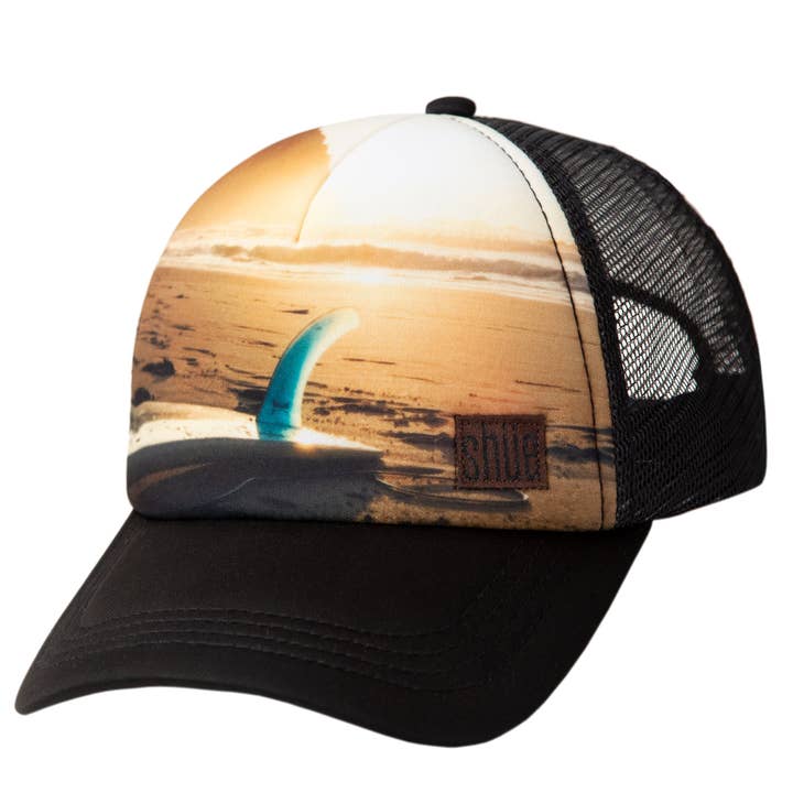 Foam Mesh Snapback Photo Trucker Hat, Surfboard for wholesale by Shüe Hat Co