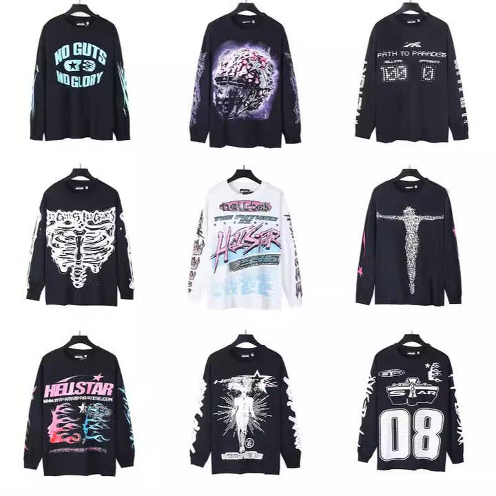 Maglietta a maniche lunghe in stile infernale per uomo e ulteriori Risultati per moda giovanile all'ingrosso. Resi gratuiti e termini di pagamento a 60 giorni su Faire in tendenza su Faire.