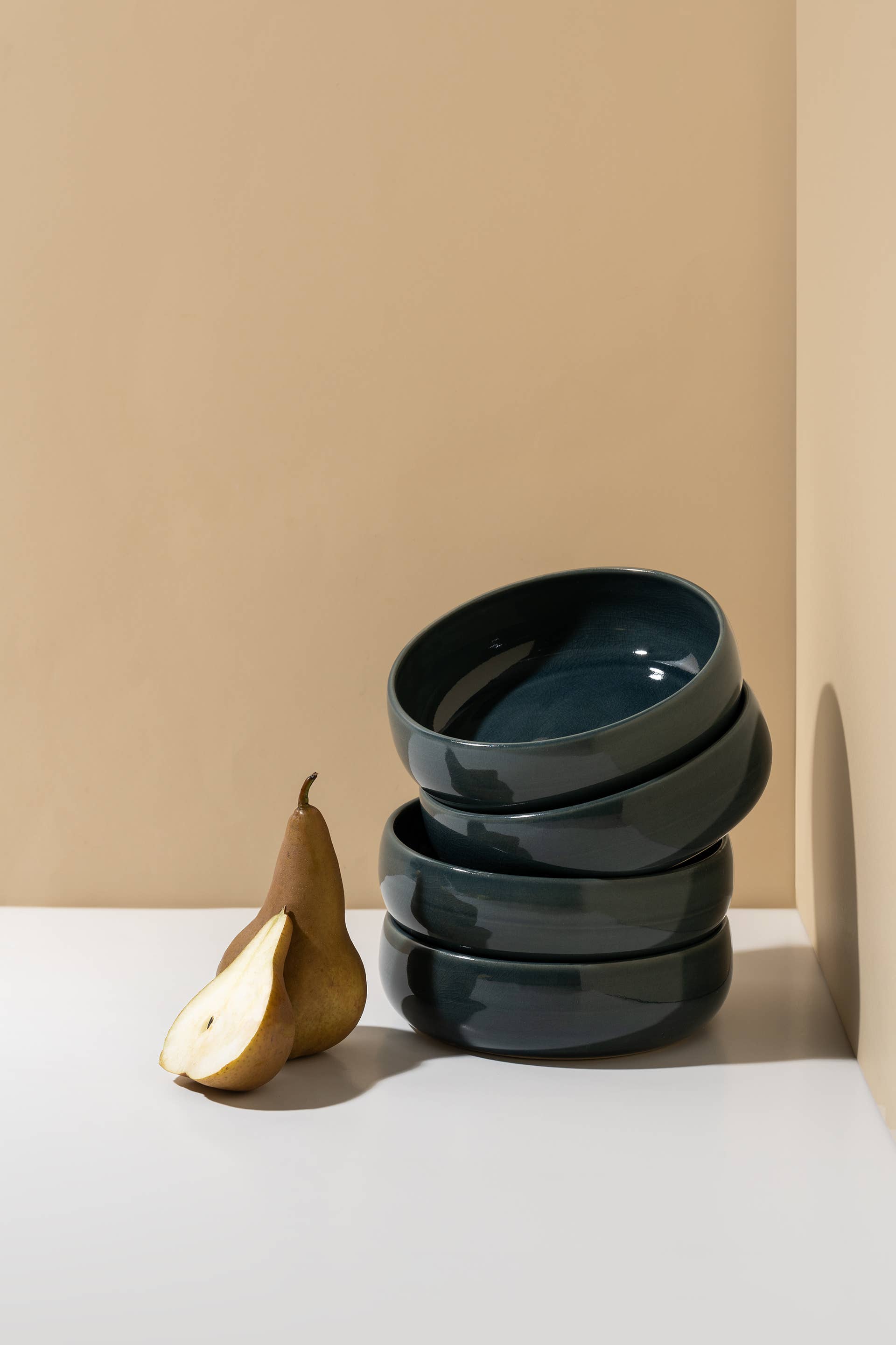 GHARYAN Stoneware & Olive Wood Tableware | Ships from USA - Wholesale Bowl - Handmade Stoneware Tapas Bowl | Ewa 5.9"26