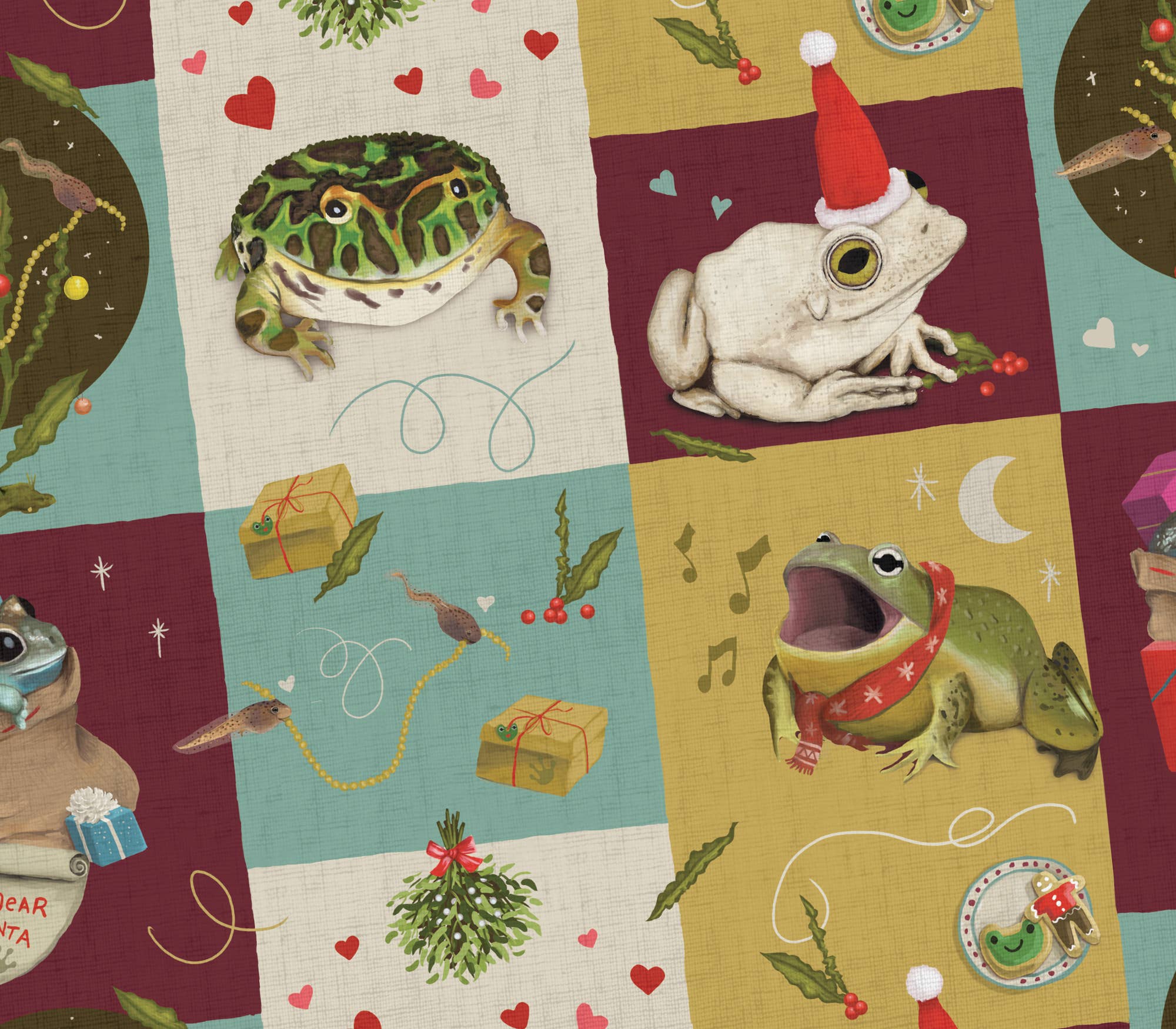 BoyPilot Goods - Wholesale Wrapping Paper Roll - Christmas Frogs Wrapping Paper - Flat Pack Gift Wrap Sheets7