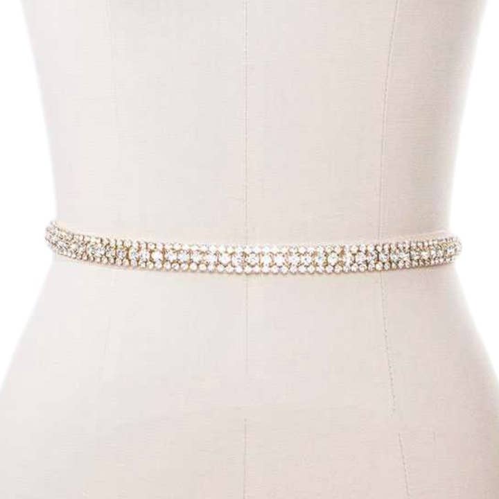 Ceinture fine de mariée avec strass pour la vente par LA Jewelry Plaza