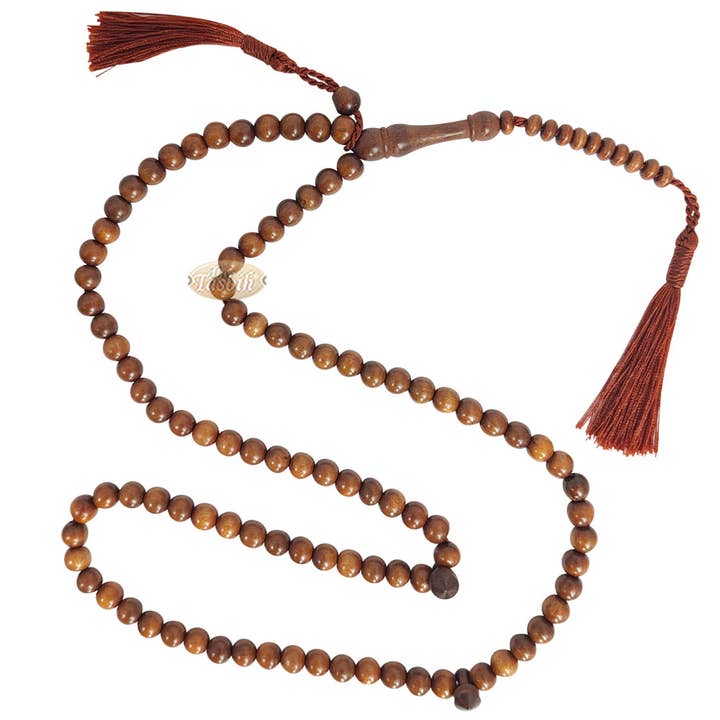 IndoMode – wholesale Bönehalsband – Naturfärgat järnträ 8 mm muslimska Tasbih bönpärlor